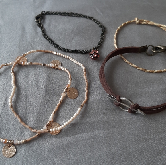 Set of 5 boho vintage bracelets - Picture 4 of 4